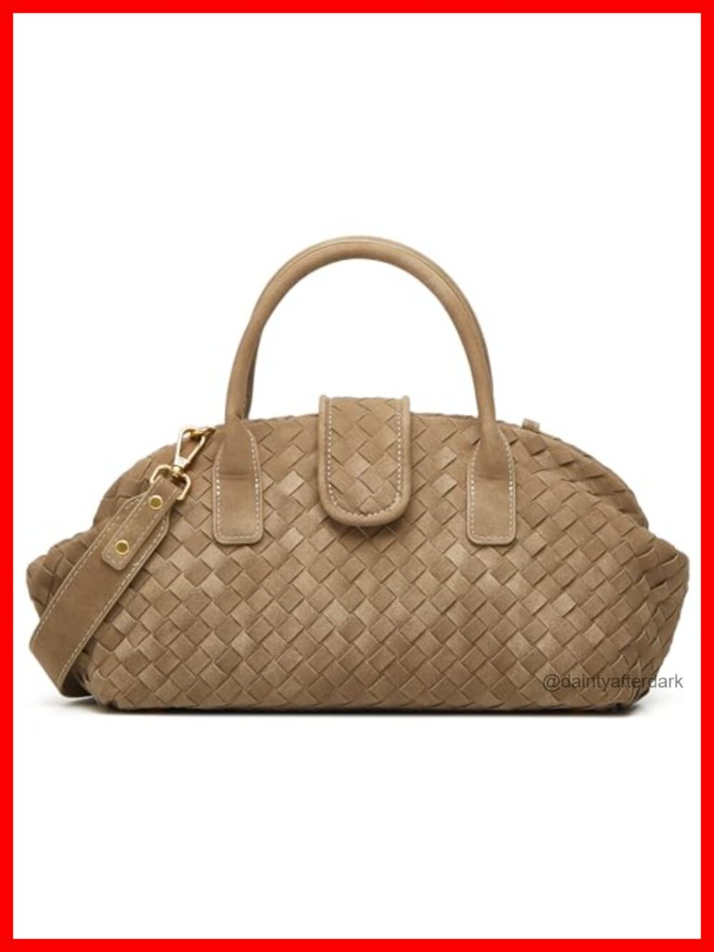 Suede Woven Tote Bag Faux Suede Shoulder Bag Slouchy Hobo Purse Satchel